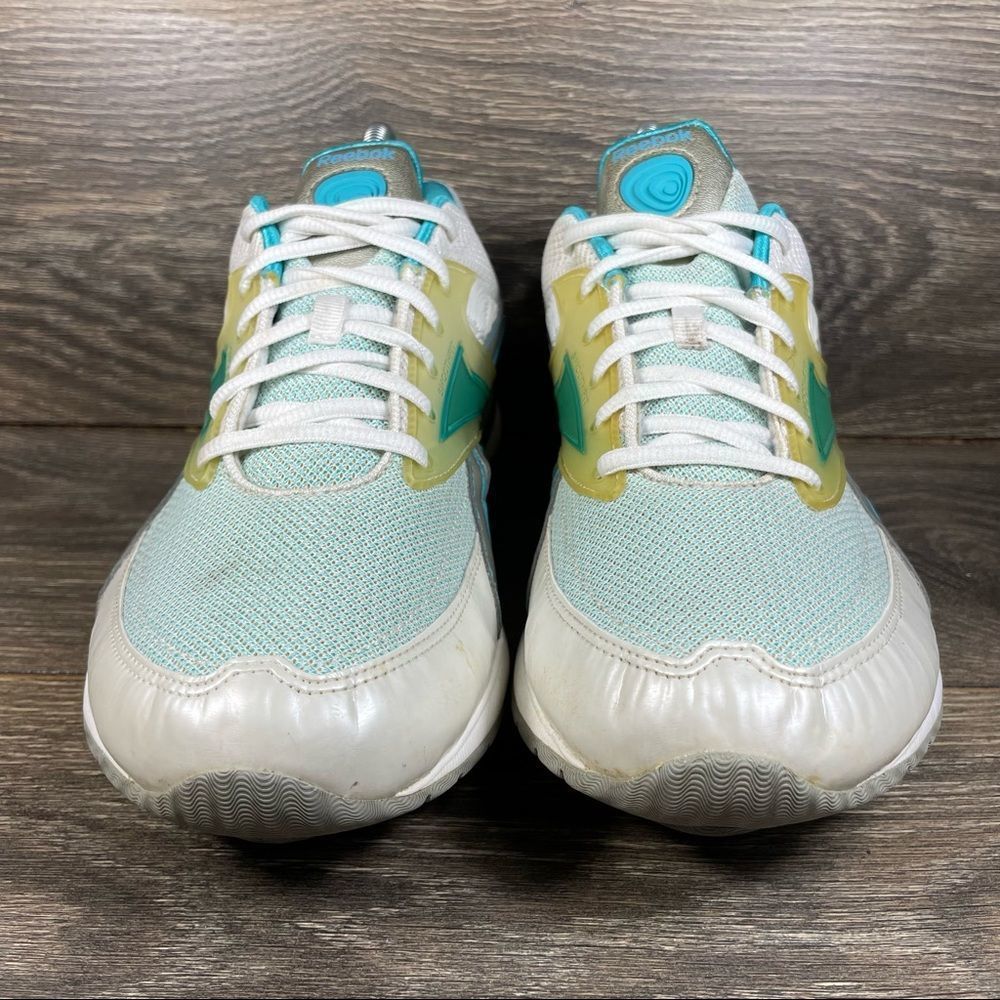 Reebok Women's White Teal Athletic Shoes - Picture 2 of 8